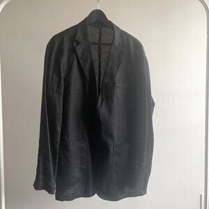 Muji - Men's linen blazer - black - L